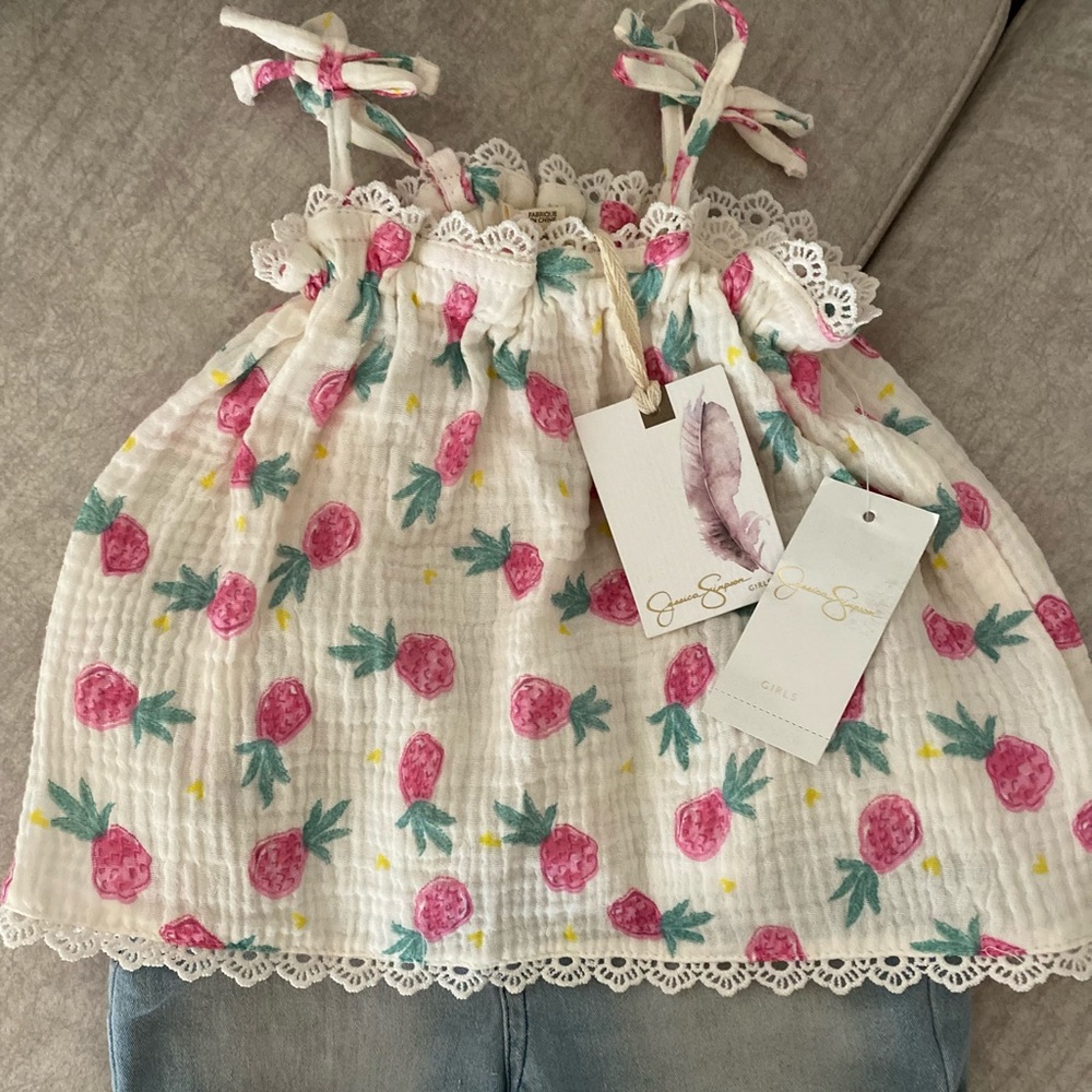 Jessica Simpson Girls summer short set 2T